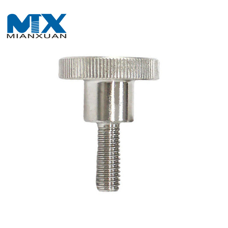 Tornillos de pulgar de aluminio moleteados con cabeza de estrella de tornillo de ping-pong plano DIN464